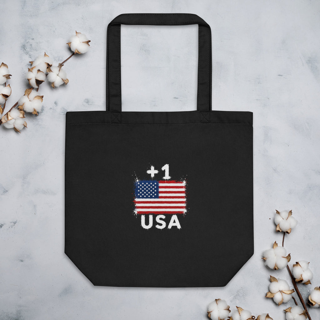 Tote Bag USA +1 avec logo drapeau américain