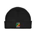 Bonnet Congo Brazzaville +242 noir vue de face, drapeau congolais brodé - Indicatif Fier
