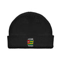 Bonnet Togo +228 noir vue de face, drapeau togolais brodé - Indicatif Fier