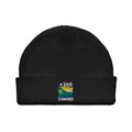 Bonnet Comores +269 noir vue de face, drapeau comorien brodé - Indicatif Fier