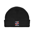 Bonnet République Dominicaine +1809 noir vue de face, drapeau dominicain brodé - Indicatif Fier