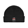 Bonnet Égypte +20 noir vue de face, drapeau égyptien brodé - Indicatif Fier