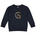 Sweat Enfant Marine African Generation - Logo GA doré - vue de face - African Generation