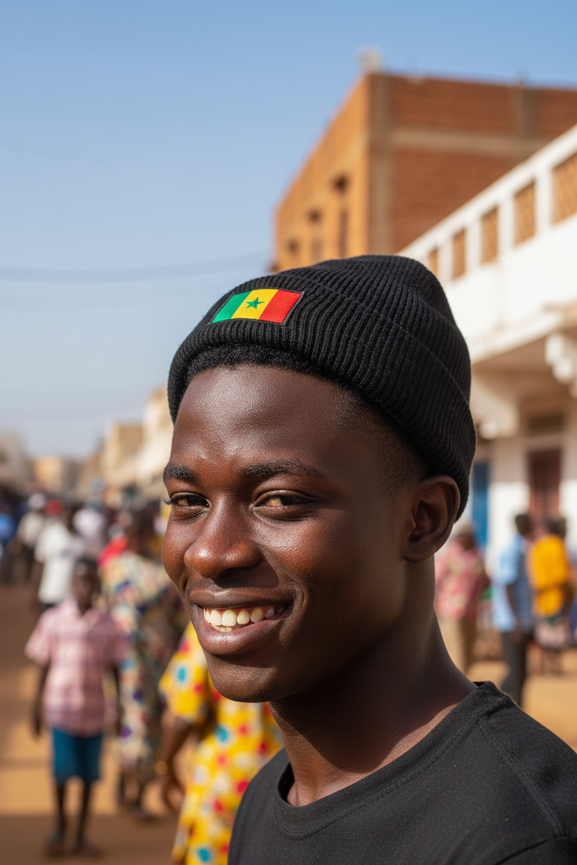 Bonnet Sénégal +221 - Noir