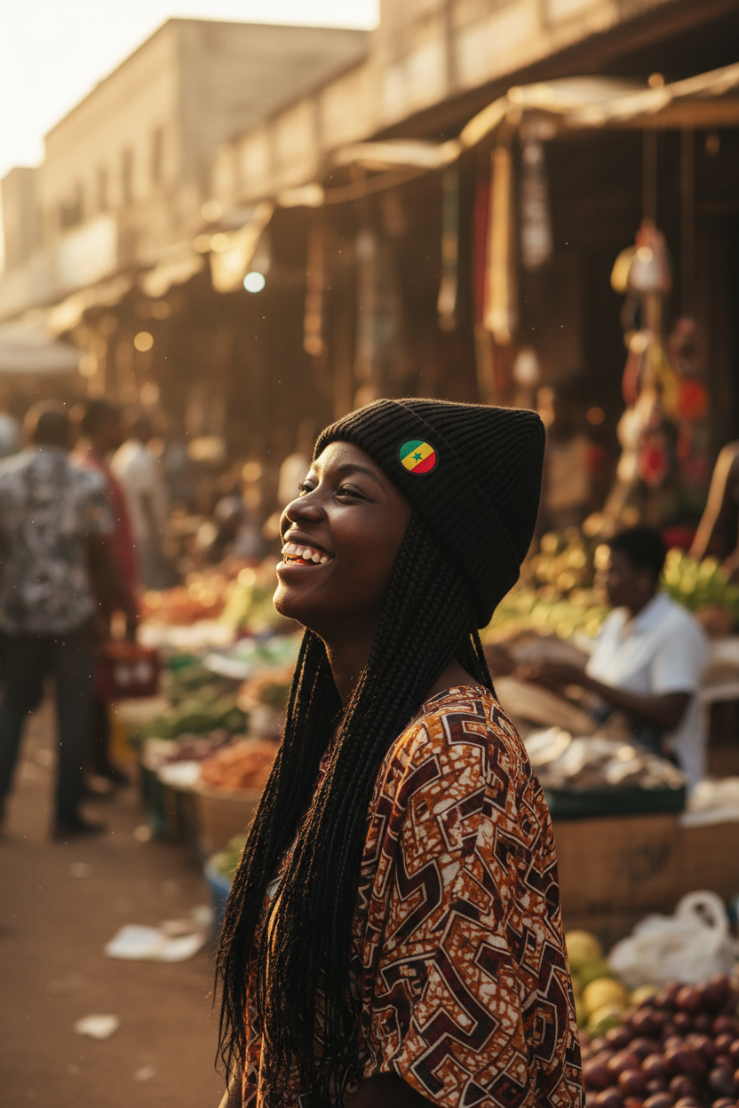 Bonnet Sénégal +221 - Noir