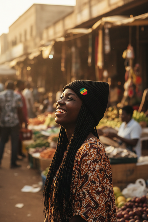 Bonnet Sénégal +221 - Noir