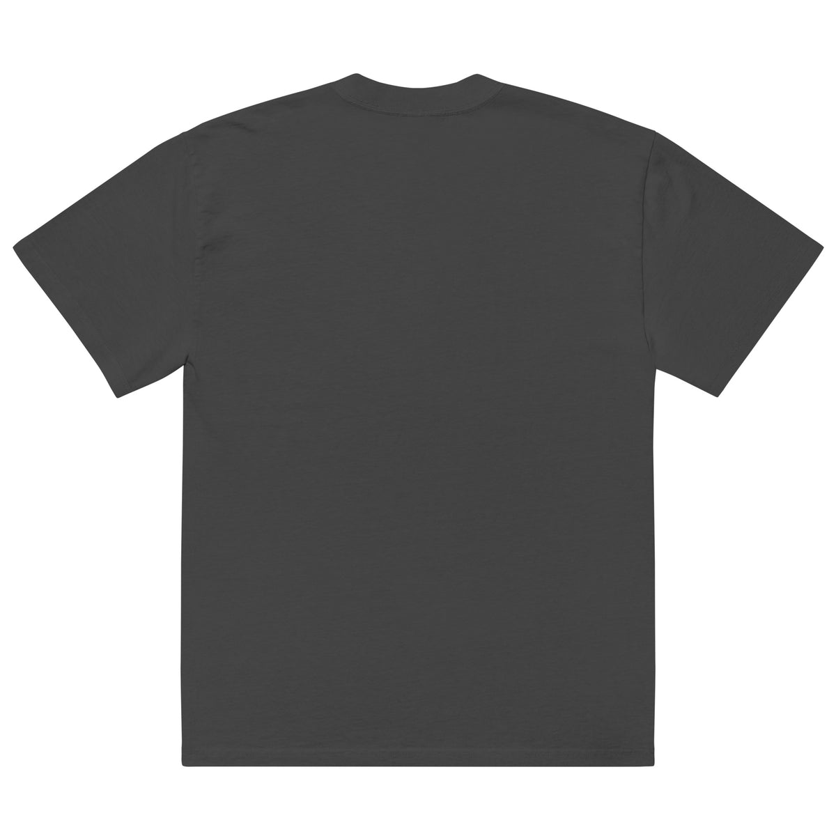 T-shirt Oversize Guadeloupe +590 - Noir avec drapeau floqué effet éclaboussure de peinture - vue de dos - Indicatif Fier