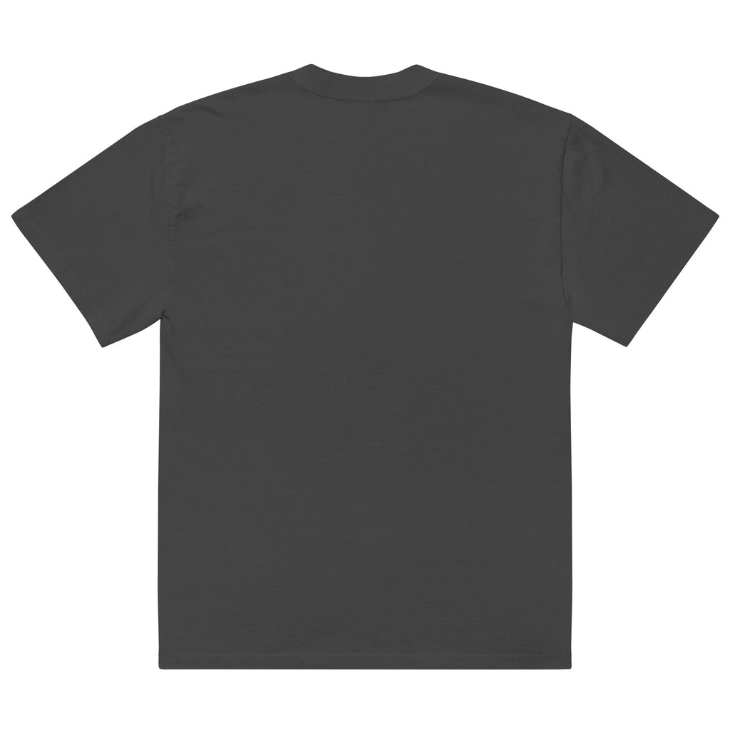 T-shirt Oversize USA +1 - Noir avec drapeau floqué effet éclaboussure de peinture - vue de dos - Indicatif Fier
