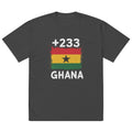 T-shirt Oversize Ghana +233 Noir - vue de face