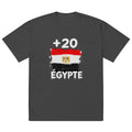 T-shirt Oversize Égypte +20 vue de face, design drapeau égyptien