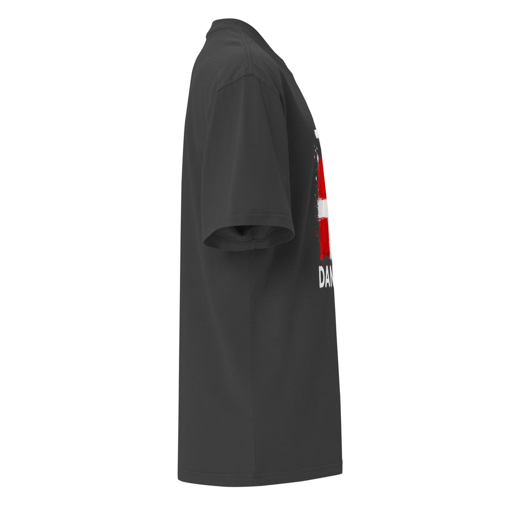 T-shirt oversize Danemark +45 noir - vue de profil