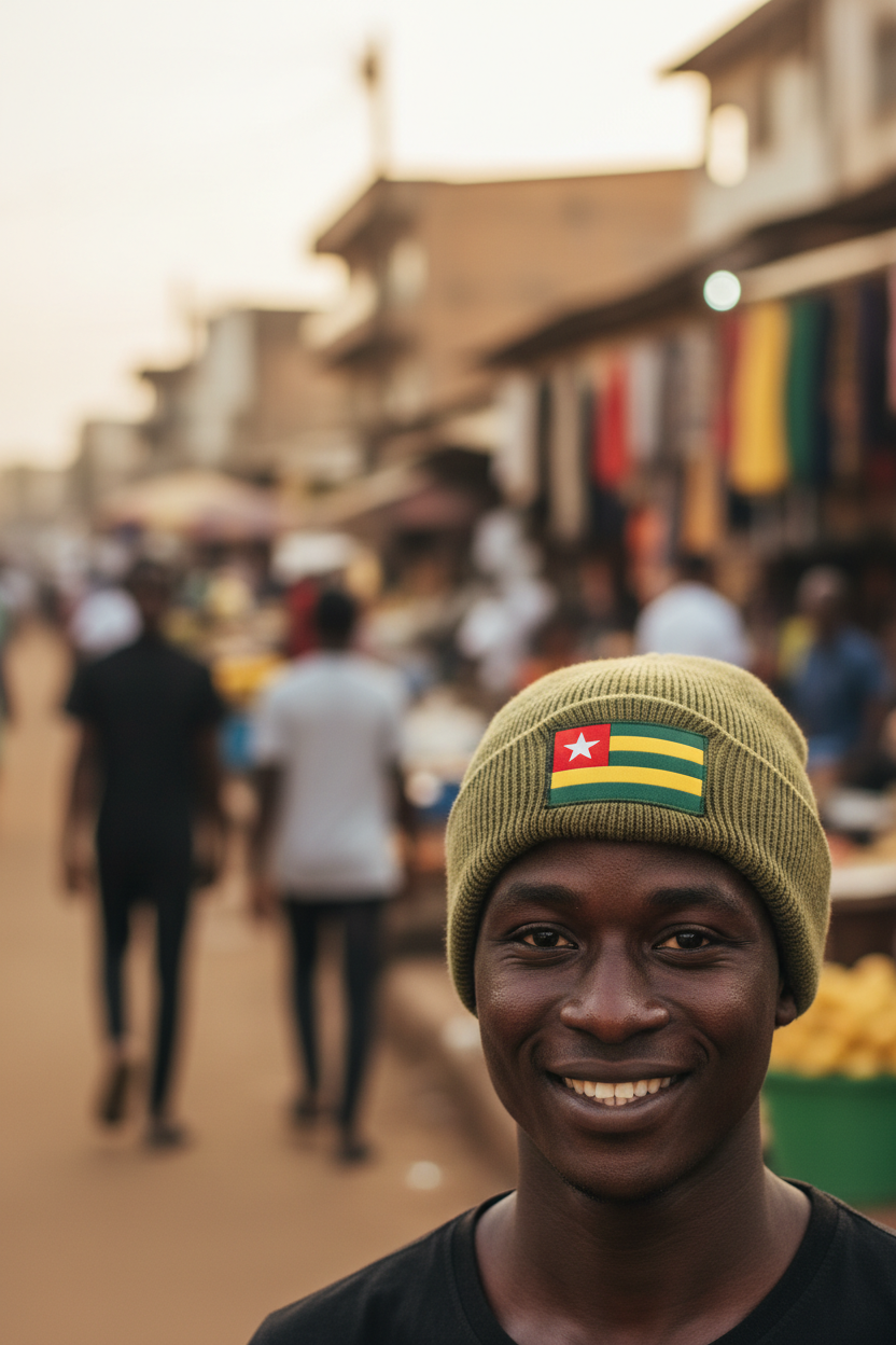 Bonnet Togo +228 - Noir