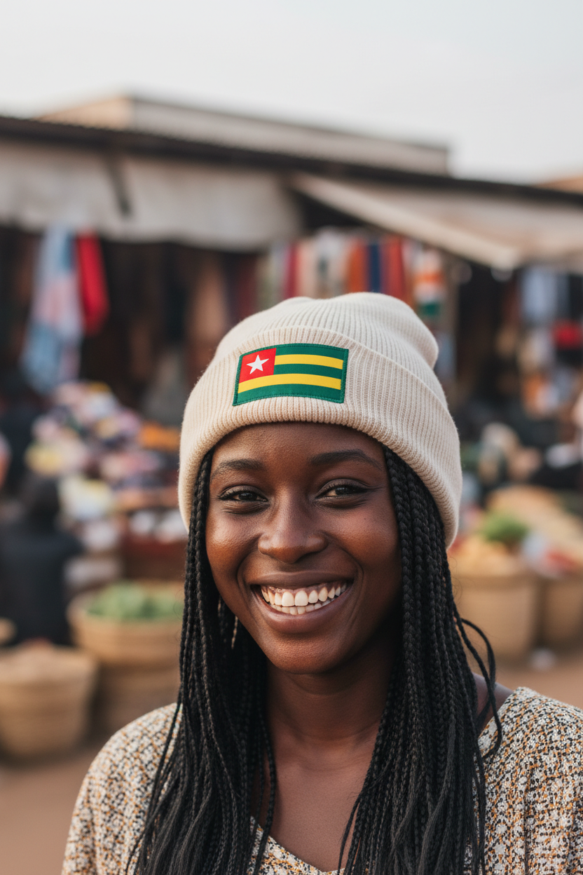 Bonnet Togo +228 - Noir