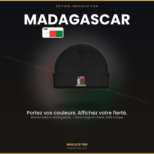 Bonnet Madagascar +261 - Noir