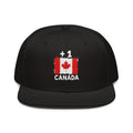 Snapback noir Canada +1 avec drapeau canadien floqué effet éclaboussure de peinture - Indicatif Fier