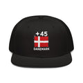 Snapback Danemark +45 noir - vue de face