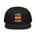 Snapback Ghana +233 Noir - vue de face