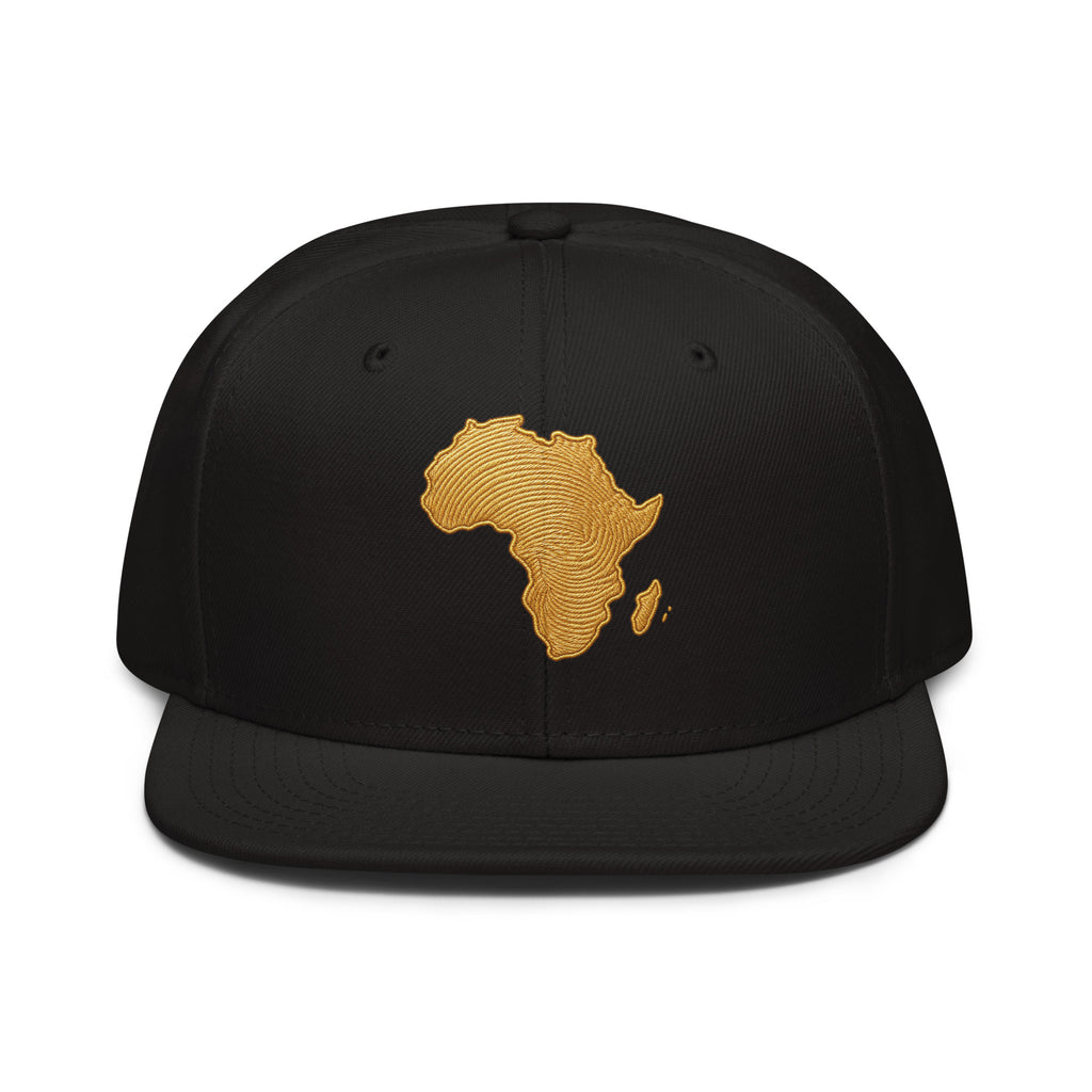 Snapback Noir Carte Afrique - vue de face - African Generation