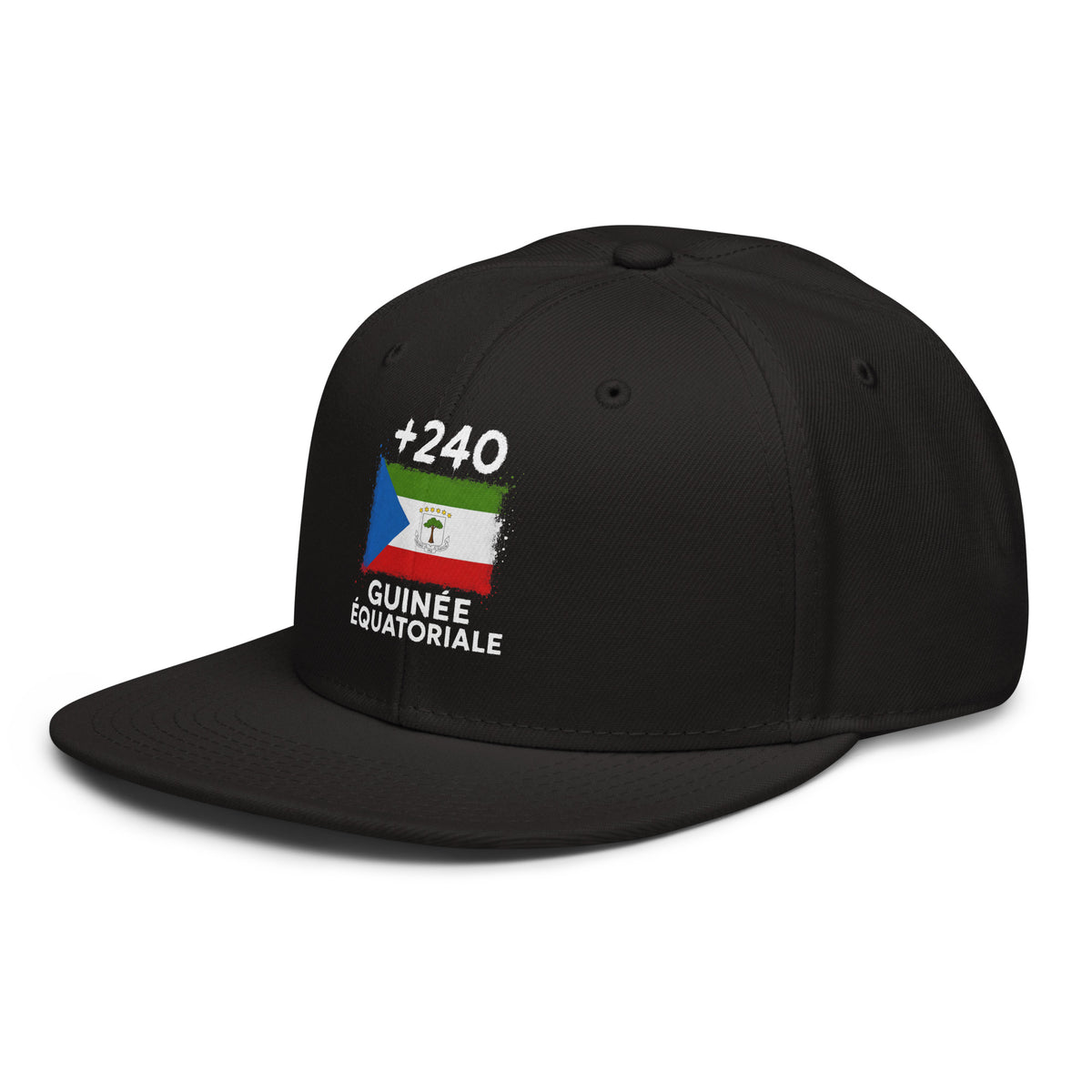 Casquette Snapback Guinée Équatoriale +240 - vue de profil avant gauche