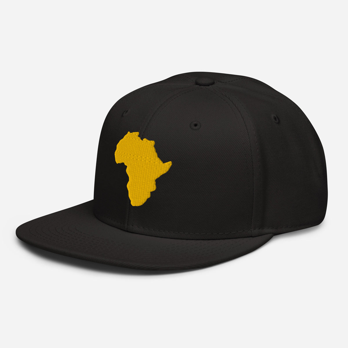 Snapback Noir Broderie GA - vue de trois-quarts gauche - African Generation