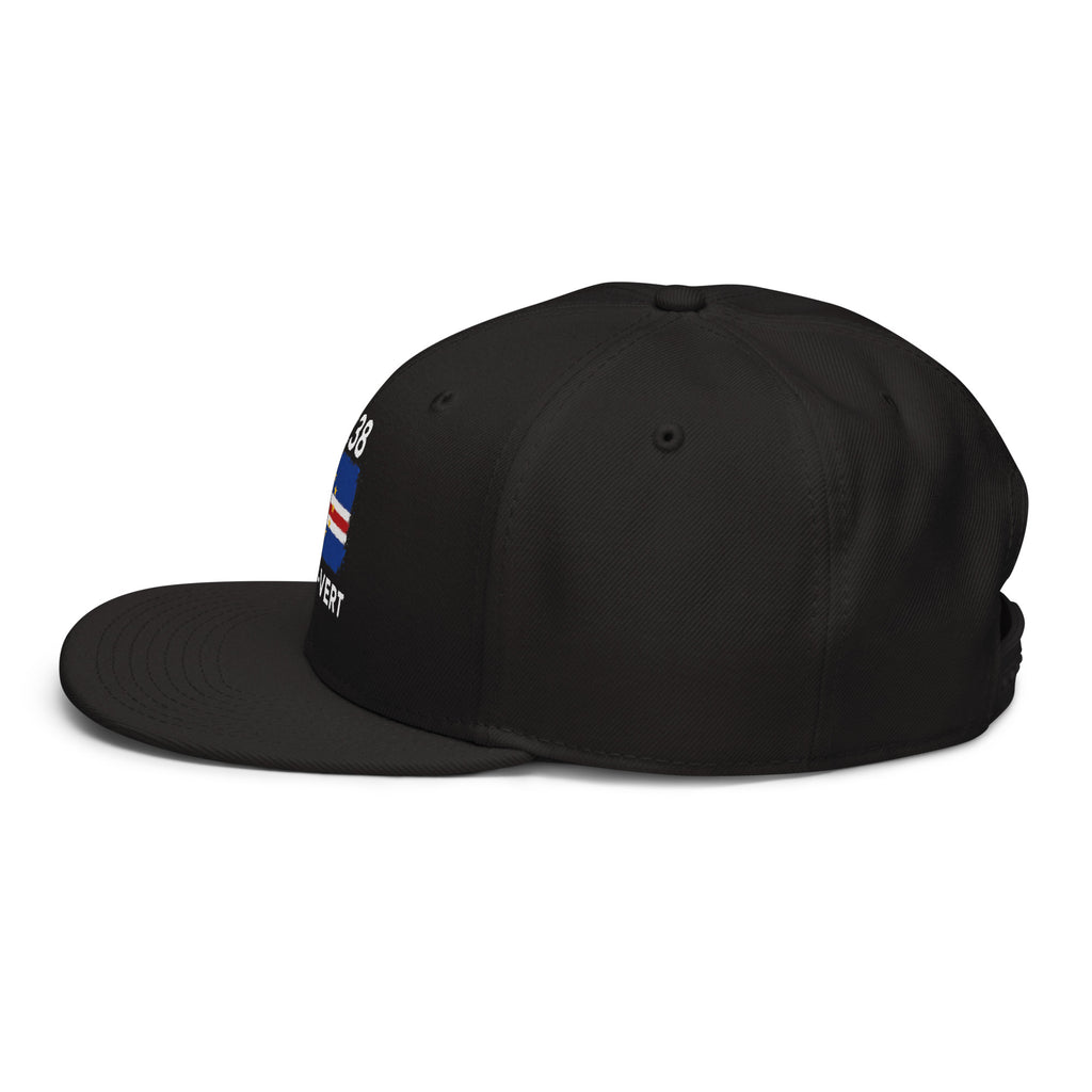 Casquette Snapback Cap-Vert +238 vue de côté, coupe ajustable 6 panneaux