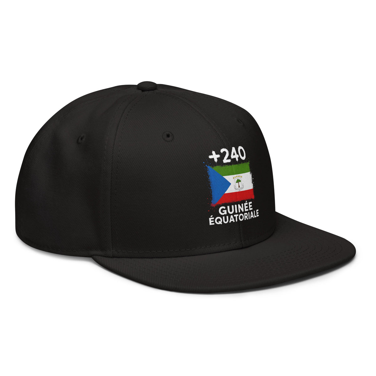 Casquette Snapback Guinée Équatoriale +240 - vue de profil avant droit