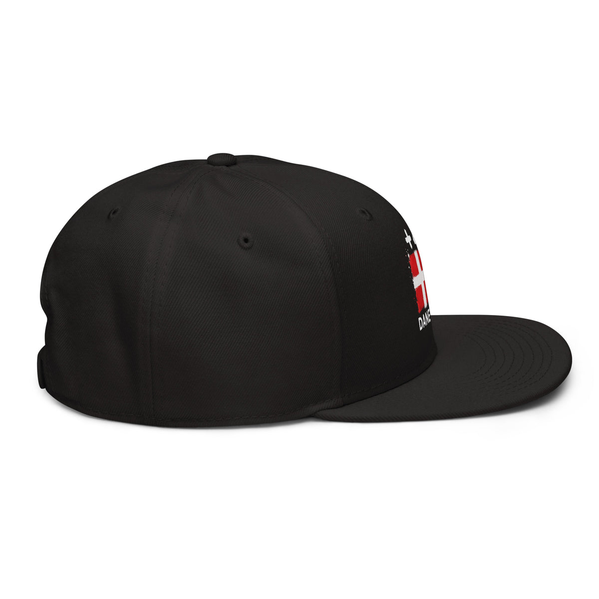 Snapback Danemark +45 noir - vue de profil droite