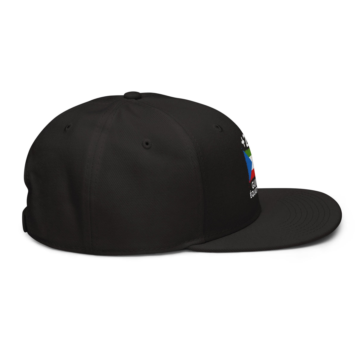 Casquette Snapback Guinée Équatoriale +240 - vue de profil latéral droit