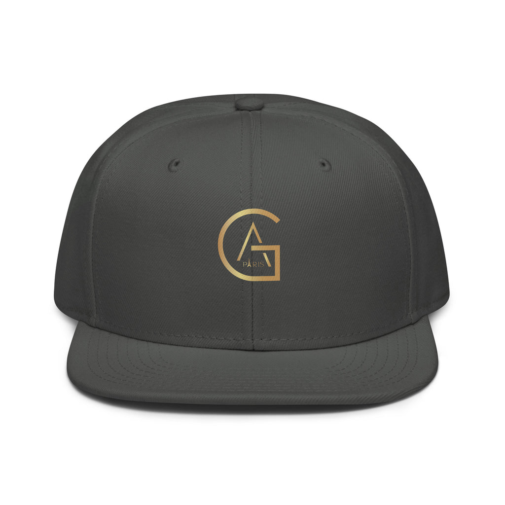 Snapback Gris Chiné African Generation — GA dorée - vue de face - African Generation