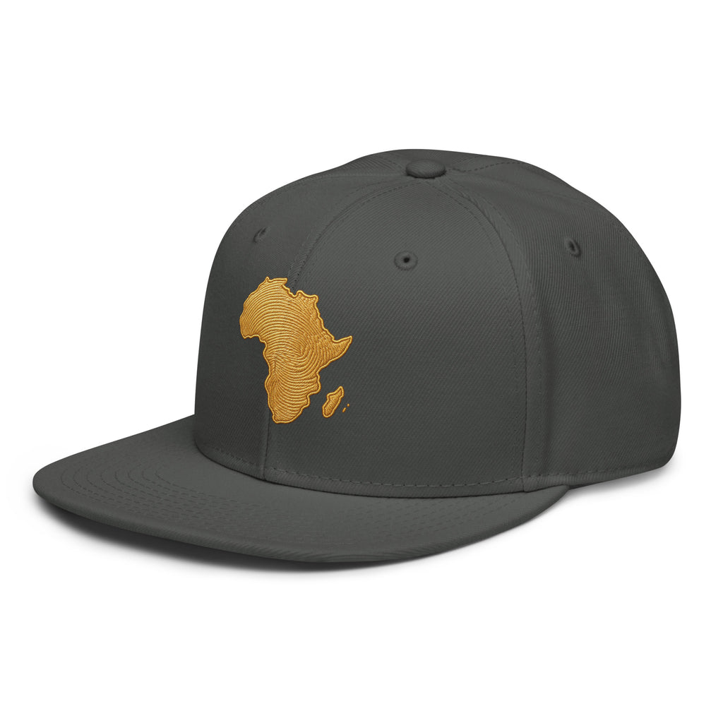 Snapback Gris Carte Afrique - vue de trois-quarts gauche - African Generation