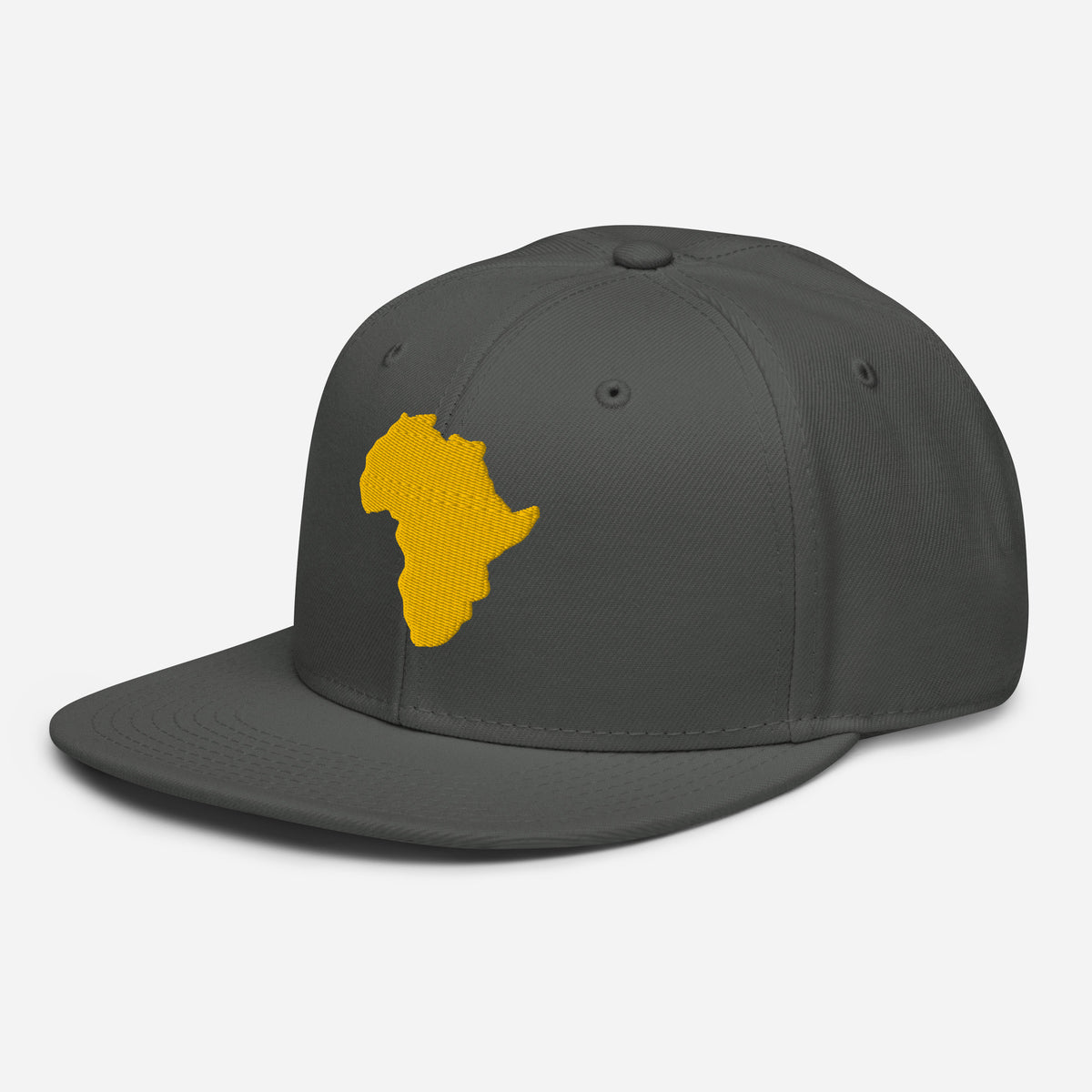Snapback Gris Broderie GA - vue de trois-quarts gauche - African Generation