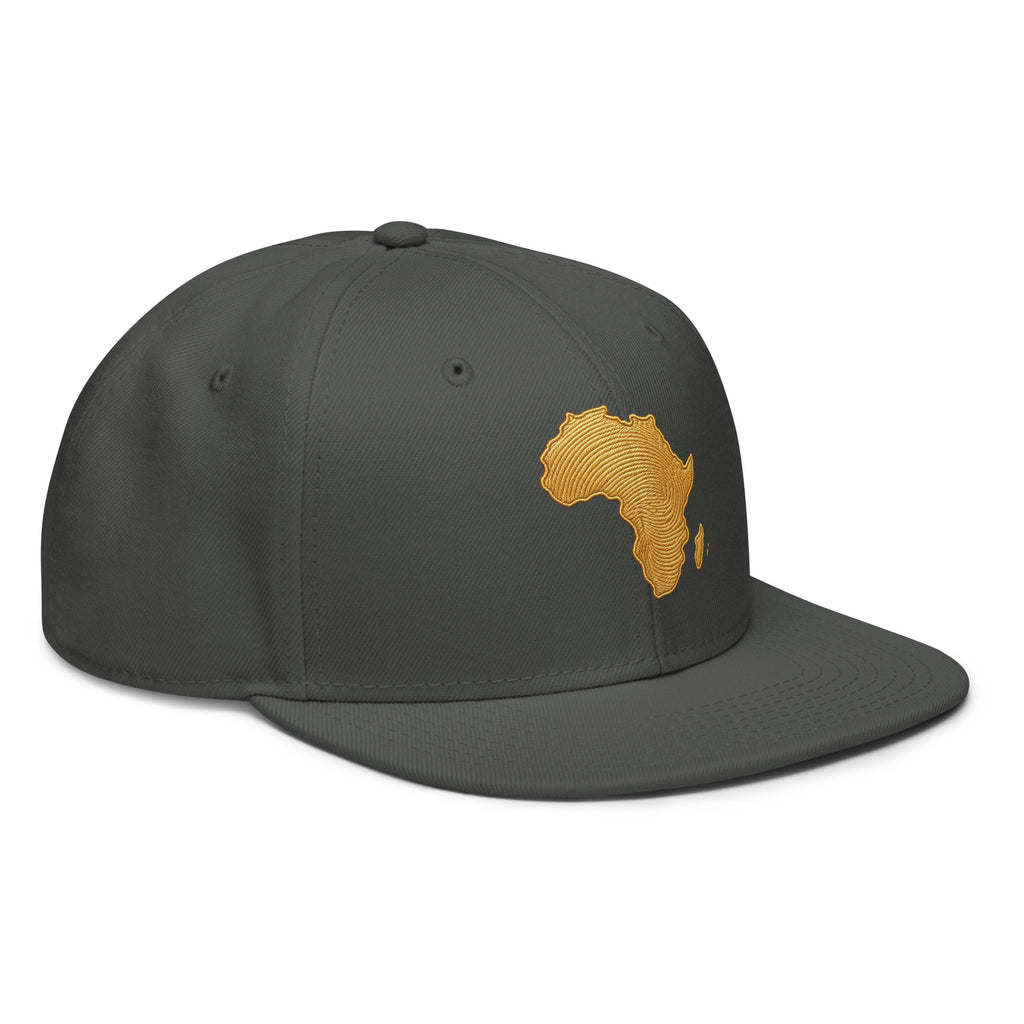 Snapback Gris Carte Afrique - vue de trois-quarts droit - African Generation