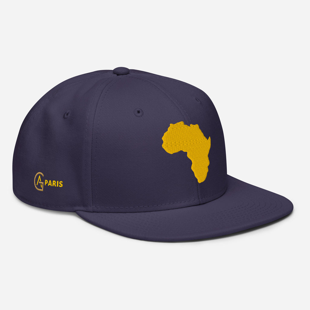 Snapback Marine Broderie GA - vue de trois-quarts droit - African Generation