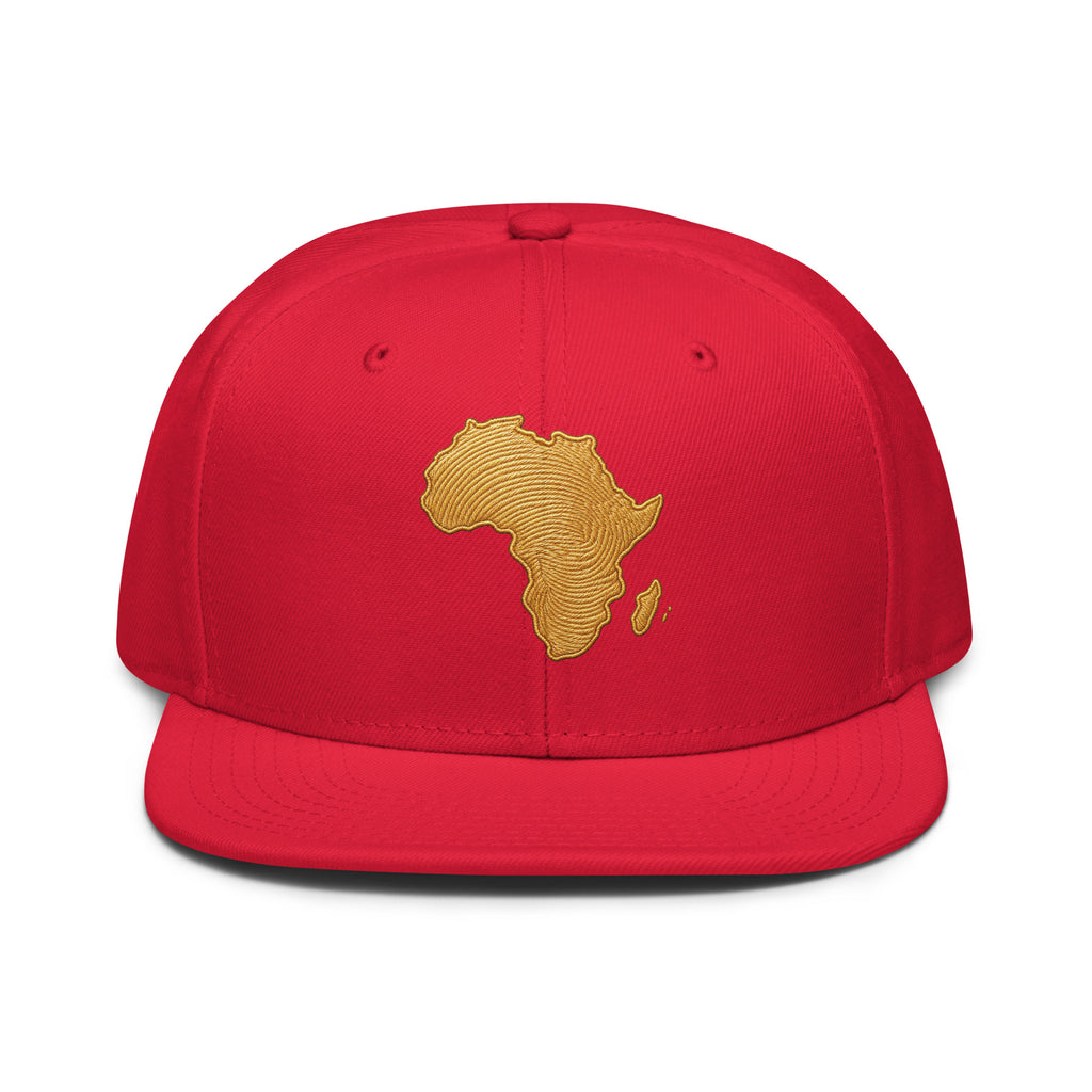 Snapback Rouge Carte Afrique - vue de face - African Generation
