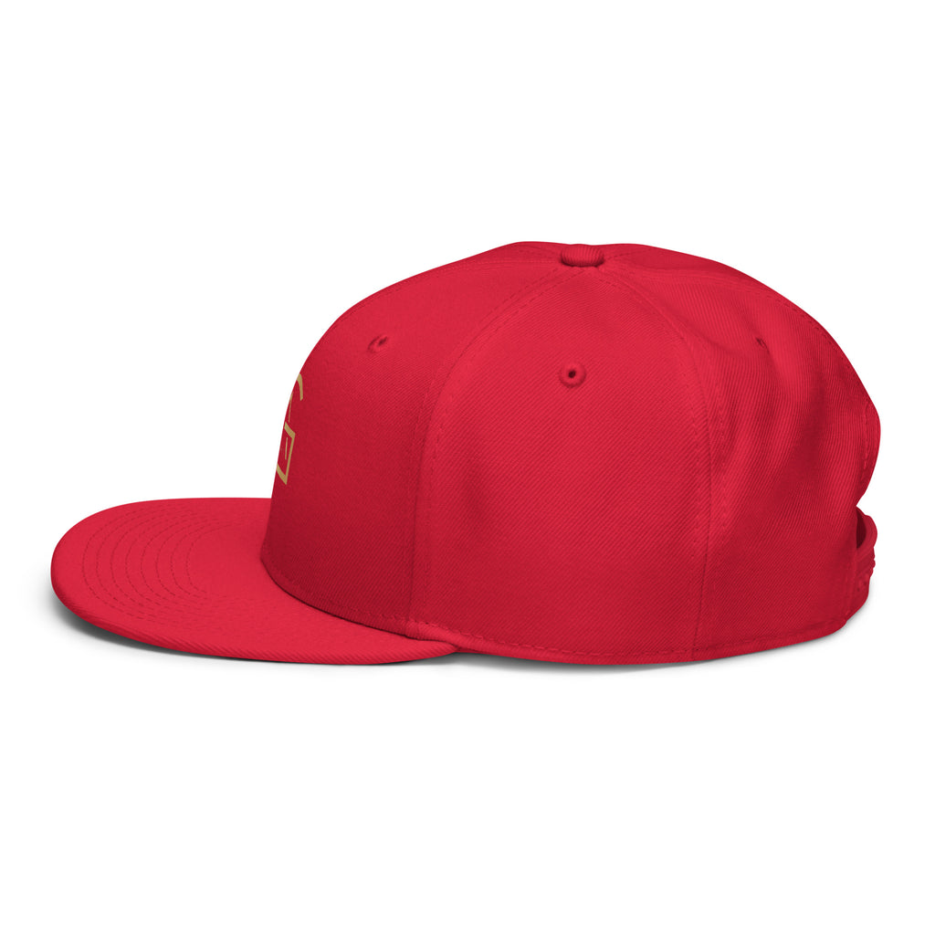 Snapback Rouge African Generation — GA dorée - vue de profil gauche - African Generation