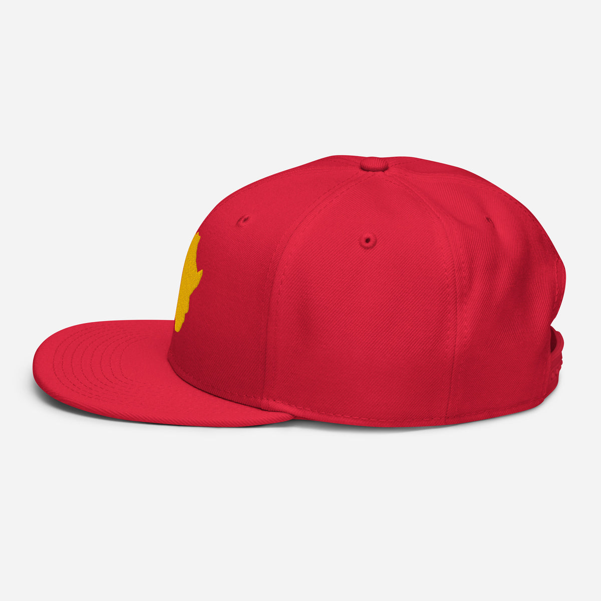Snapback Rouge Broderie GA - vue de profil gauche - African Generation