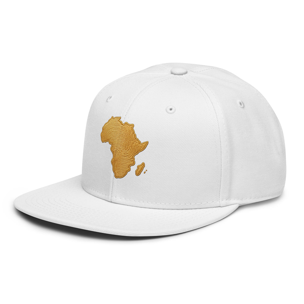 Snapback Blanc Carte Afrique - vue de trois-quarts gauche - African Generation