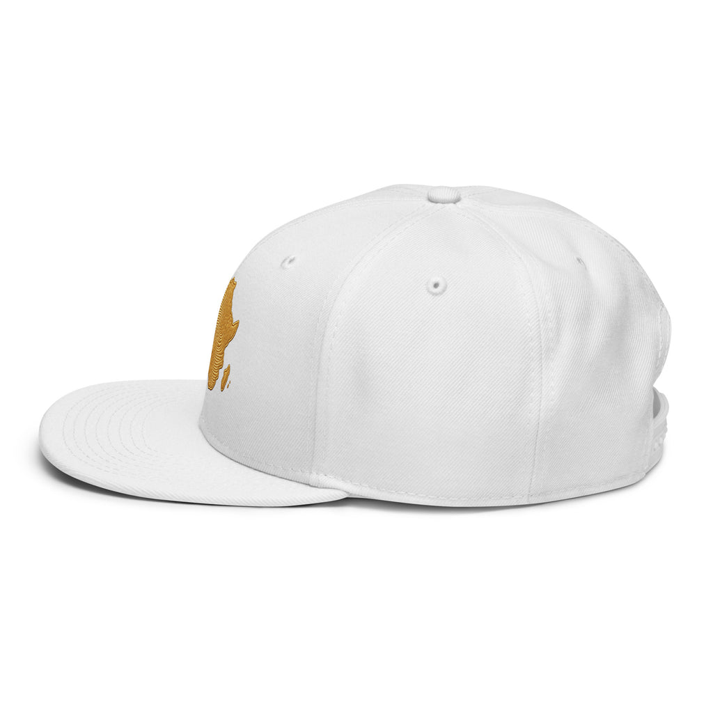 Snapback Blanc Carte Afrique - vue de profil gauche - African Generation