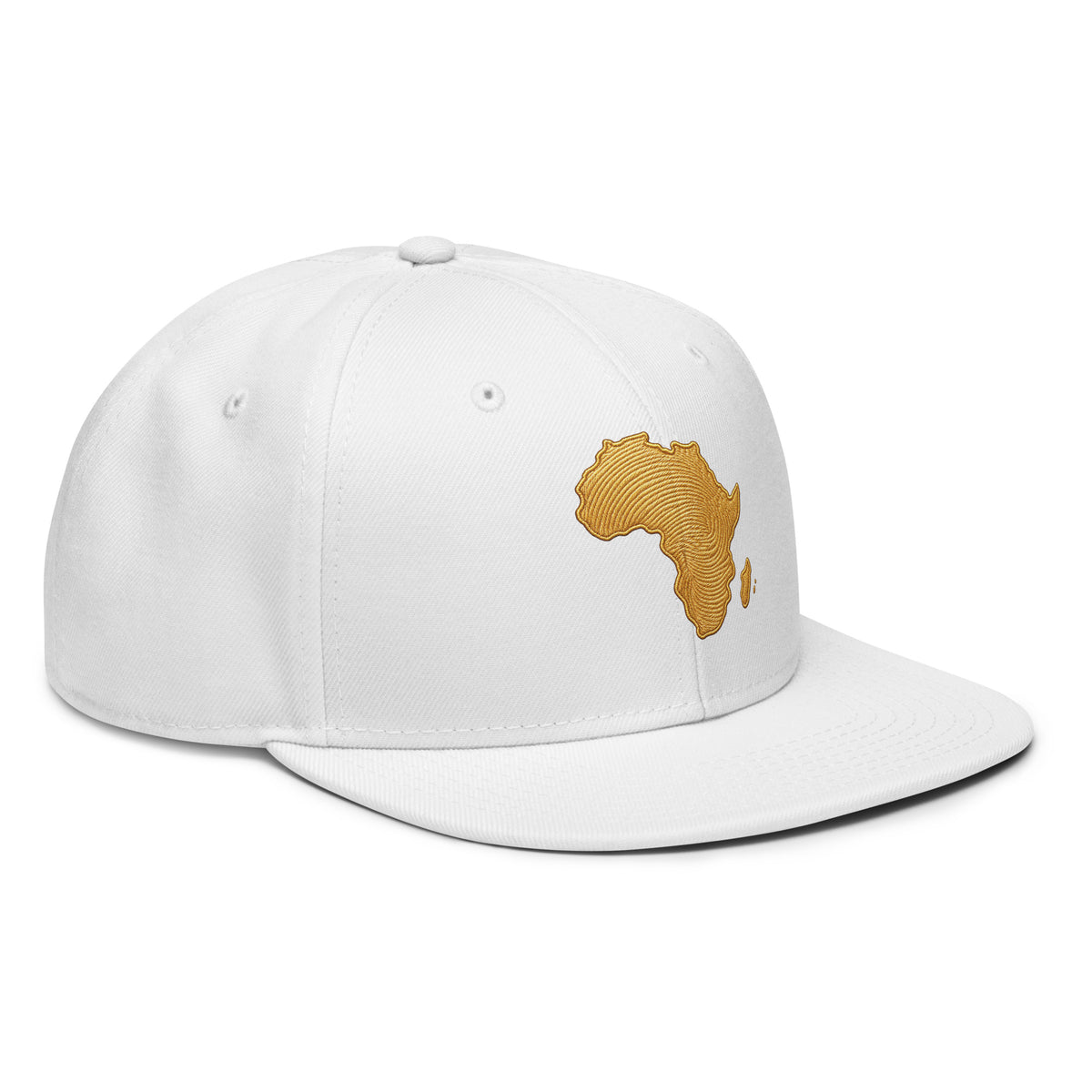 Snapback Blanc Carte Afrique - vue de trois-quarts droit - African Generation