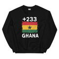 Sweat Ghana +233 Noir - vue de face