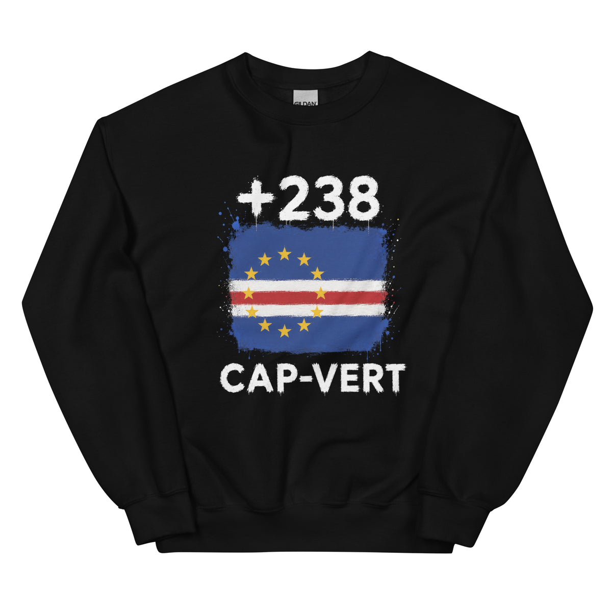 Sweat Cap-Vert +238 vue de face, drapeau sur poitrine