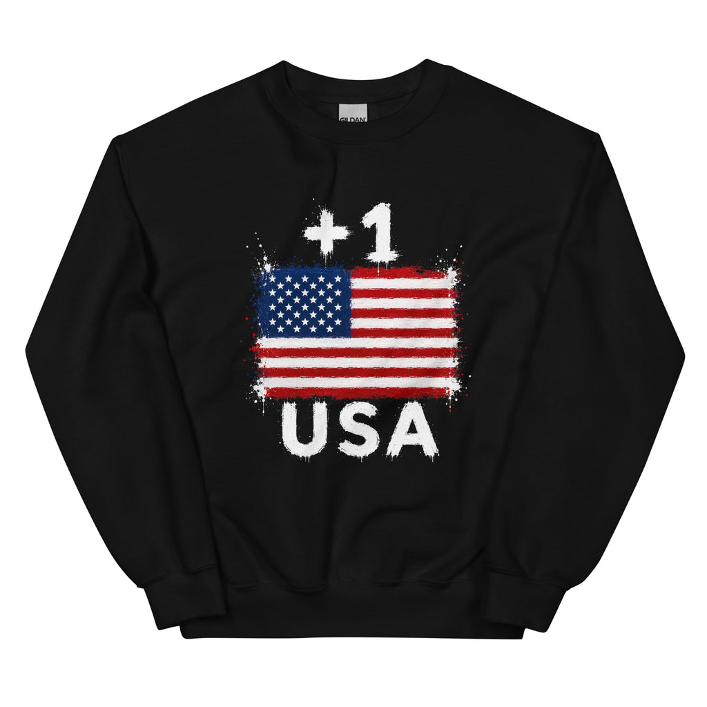 Sweat USA +1 avec logo drapeau américain