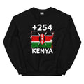 Sweat Kenya +254 vue de face, design drapeau kényan