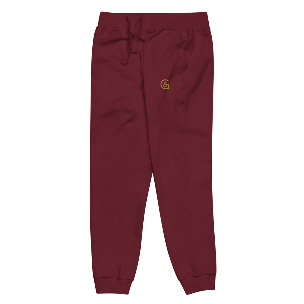Jogger Bordeaux African Generation — Impression GA dorée - vue de trois-quarts gauche - African Generation