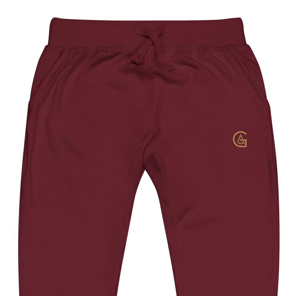 Jogger Bordeaux African Generation — Impression GA dorée - vue détaillée - African Generation