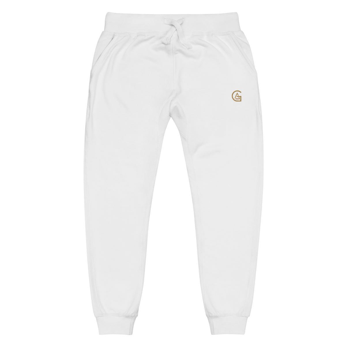 Jogger Blanc African Generation — Impression GA dorée - vue de face - African Generation