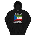 Sweat à capuche Guinée Équatoriale +240 vue de face, drapeau sur poitrine
