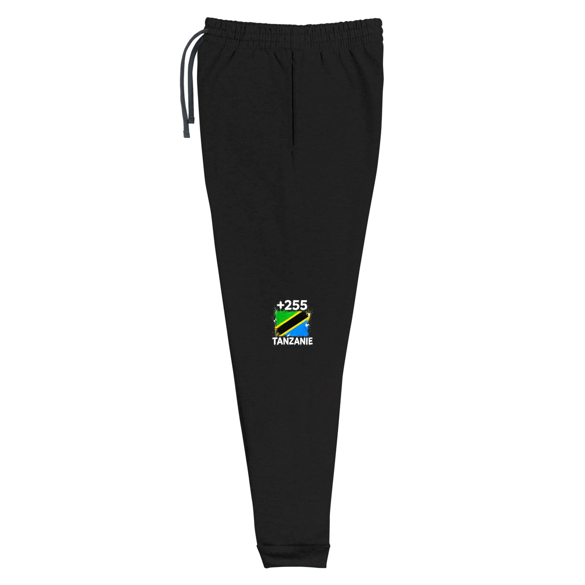 Jogger Tanzanie +255 vue de face, design drapeau tanzanien