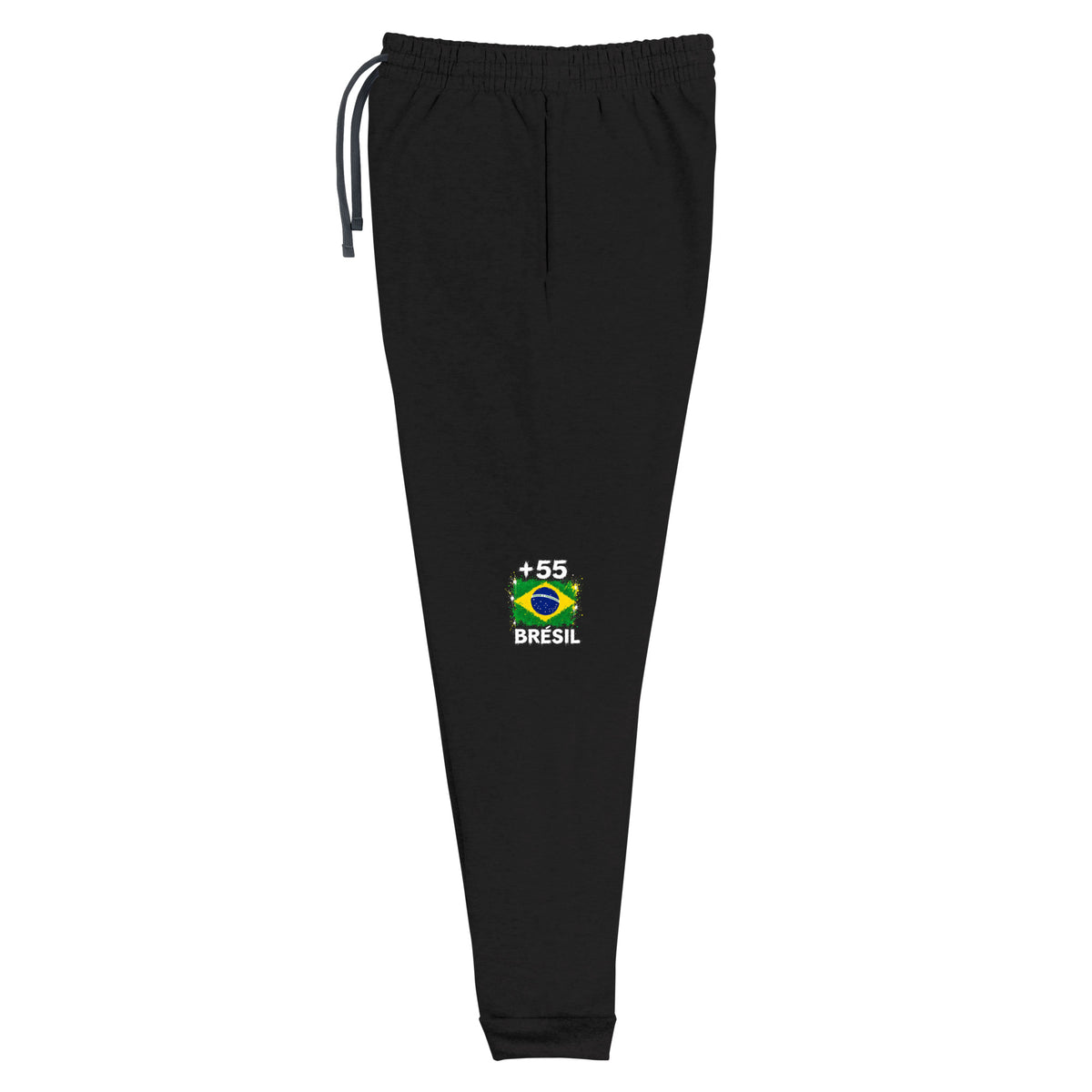 Jogger Brésil +55 vue de face, design drapeau brésilien