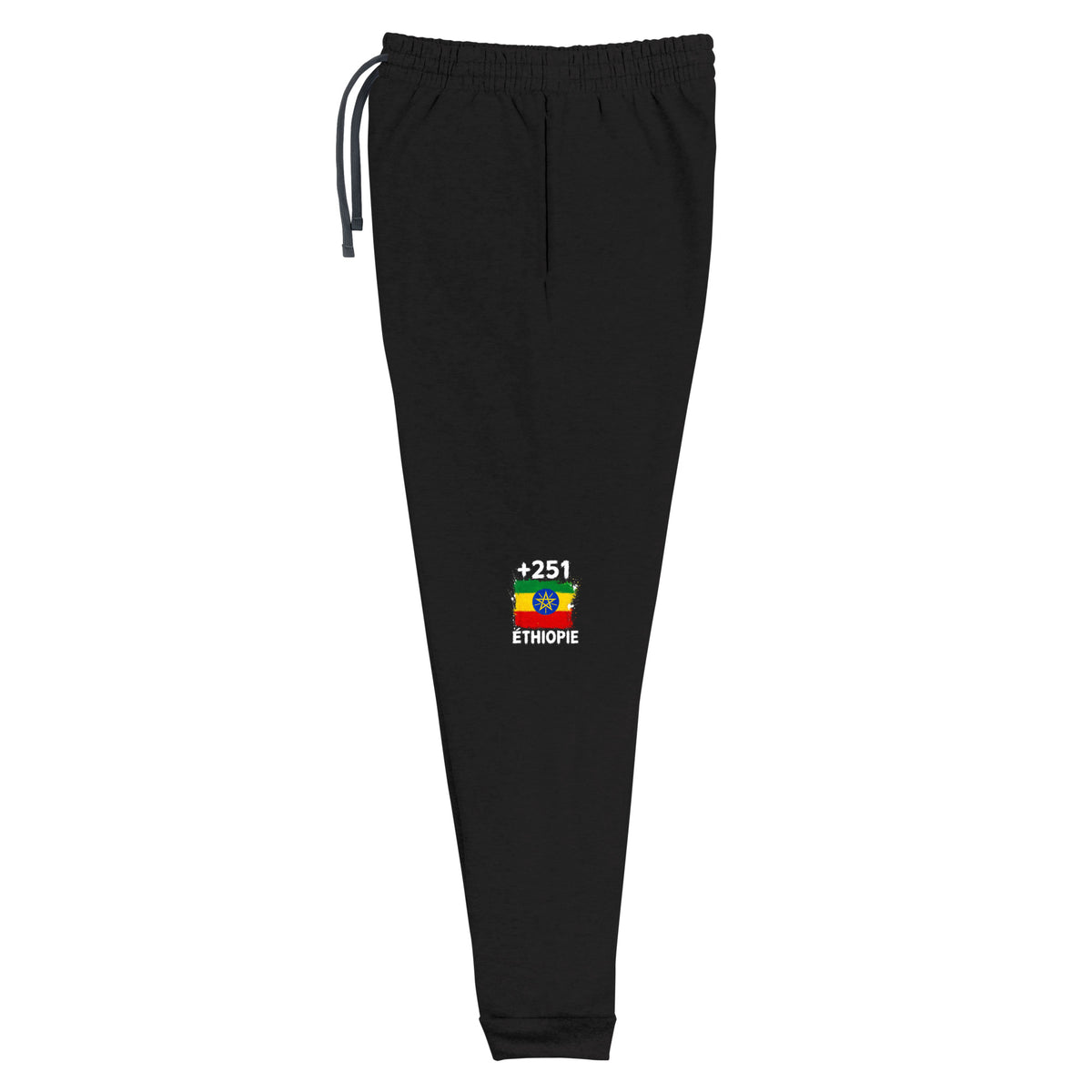 Jogger Éthiopie +251 vue de face, design drapeau éthiopien